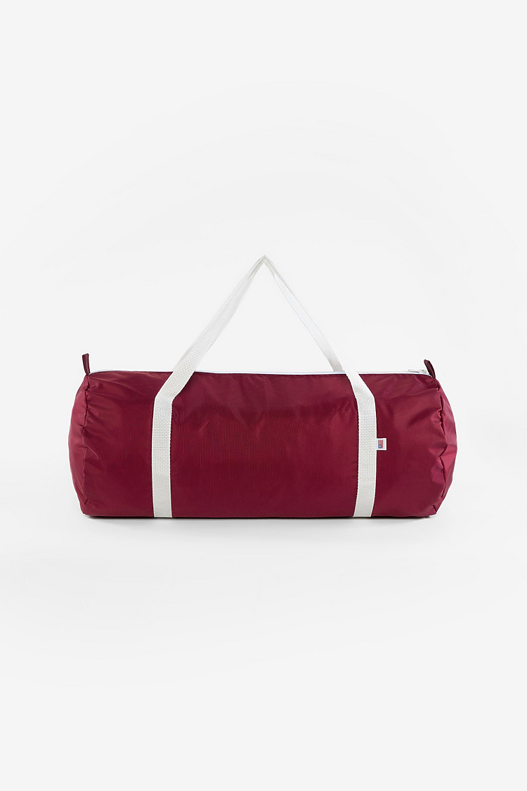 Nylon Pack Cloth Gym Bag BURGUNDY