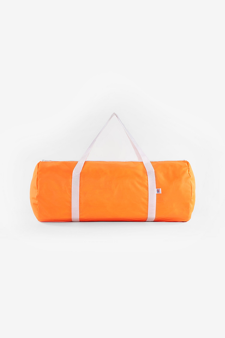 Nylon Pack Cloth Gym Bag Fluorescent Orange