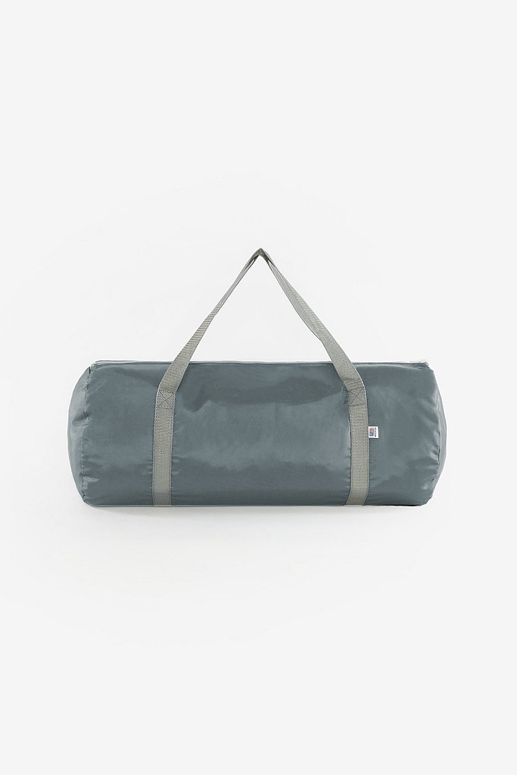 Nylon Pack Cloth Gym Bag Grey/Silver