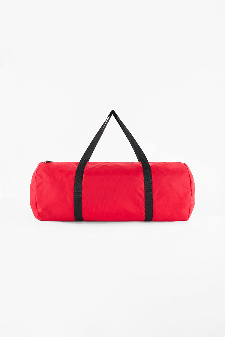 Nylon Pack Cloth Gym Bag RED/BLACK