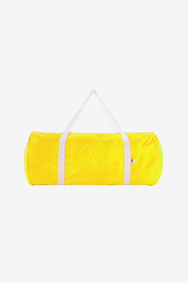 Nylon Pack Cloth Gym Bag YELLOW