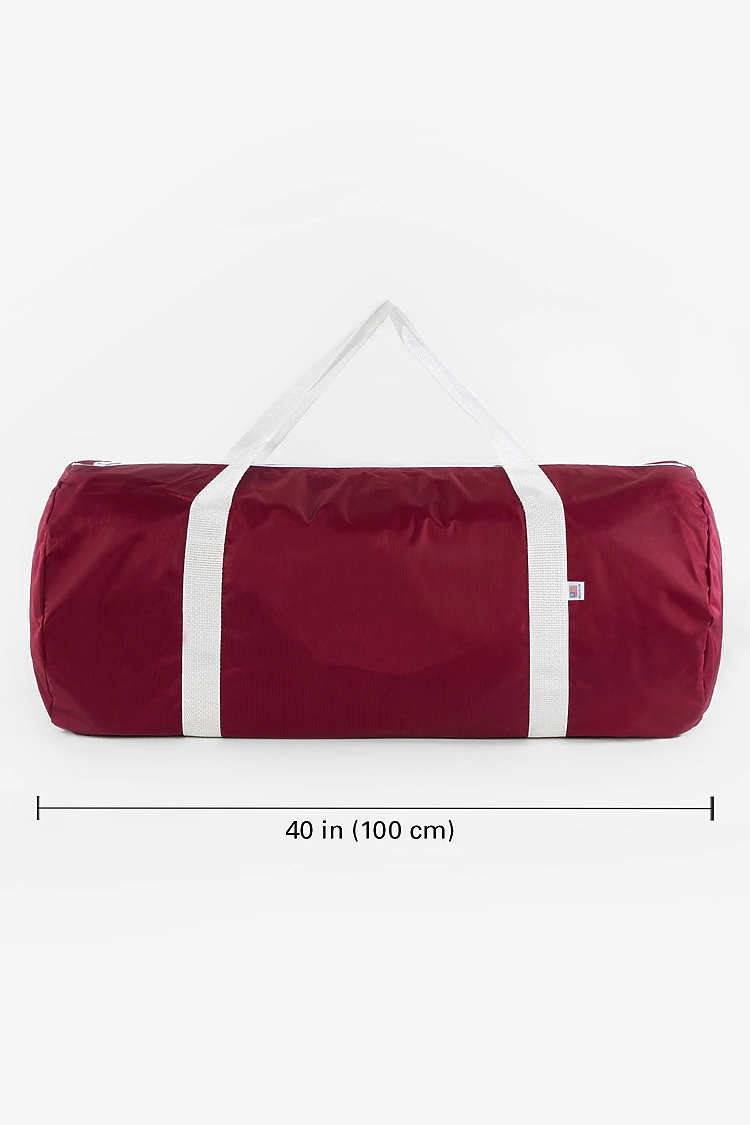 Nylon Pack Weekender Bag BURGUNDY