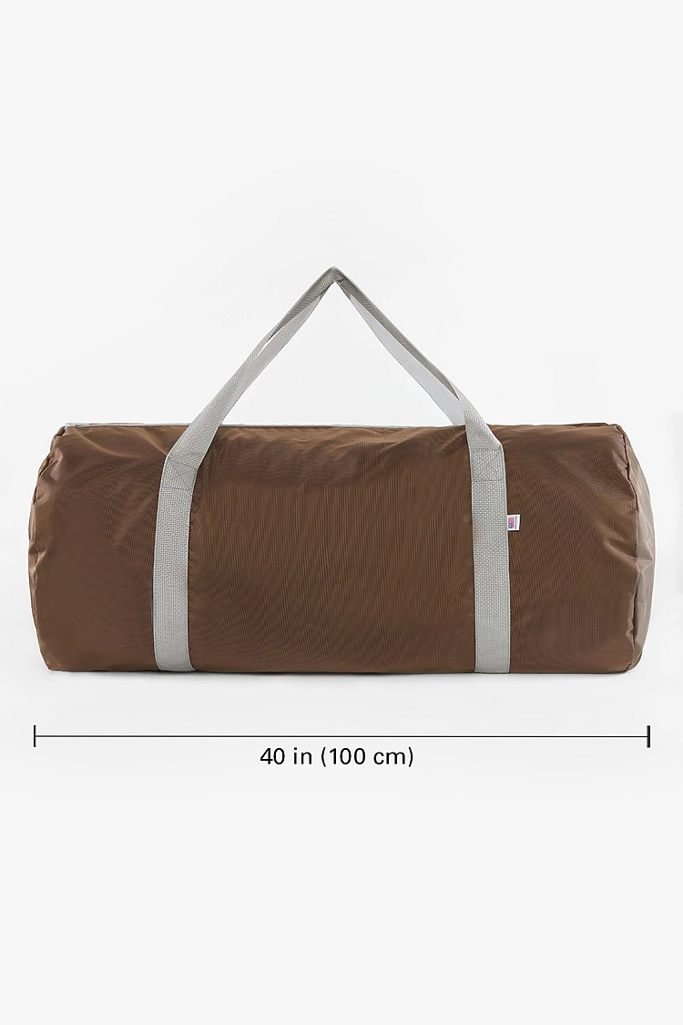 Nylon Pack Weekender Bag BROWN