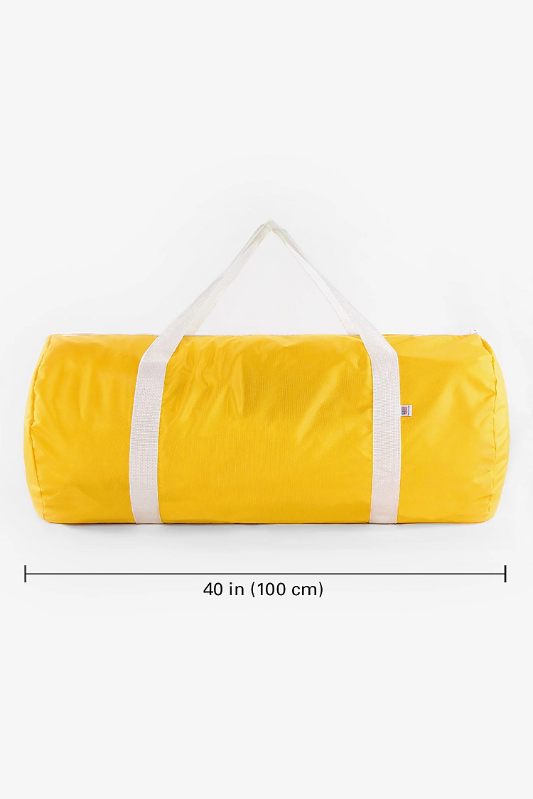 Nylon Pack Weekender Bag Gold