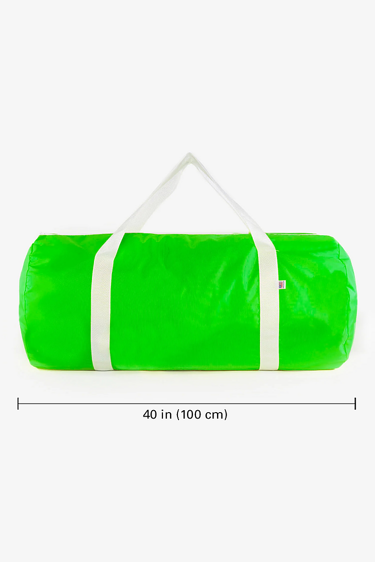 Nylon Pack Weekender Bag NEON GREEN