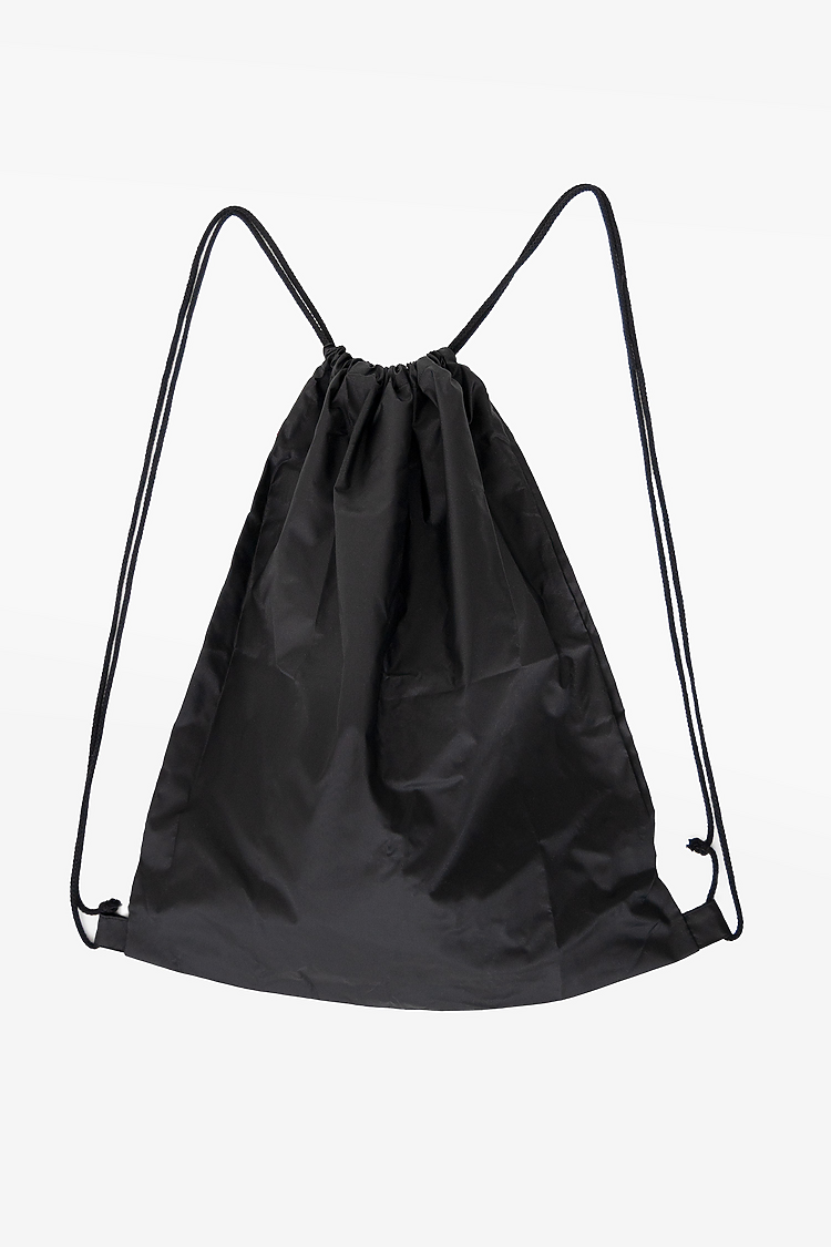 Nylon Drawstring Backpack Black