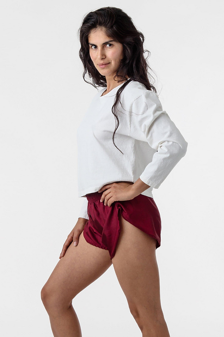 Nylon Taffeta Running Short BURGUNDY