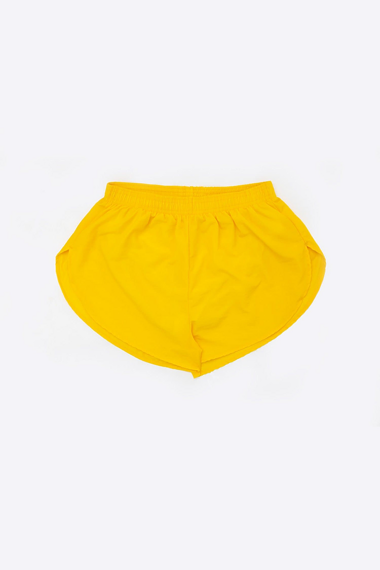 Nylon Taffeta Running Short Gold