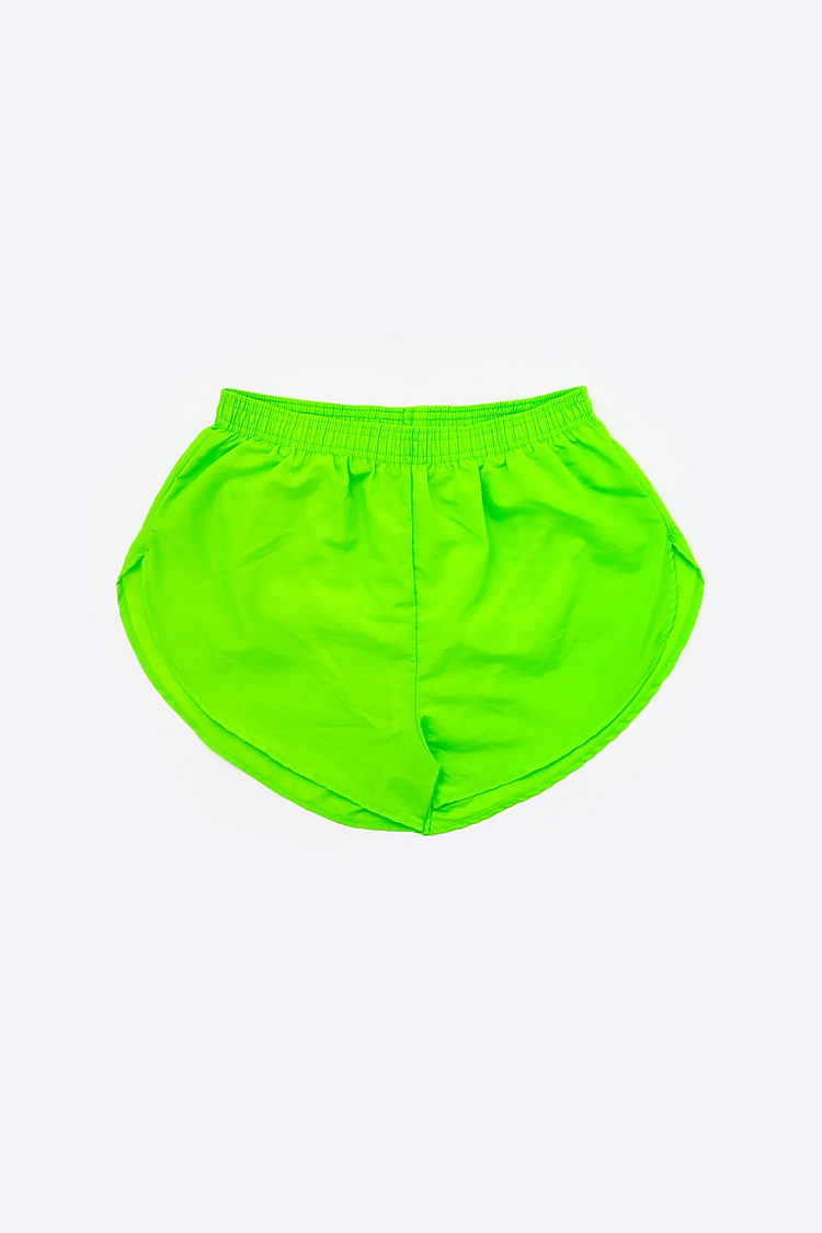 Nylon Taffeta Running Short Hot Lime
