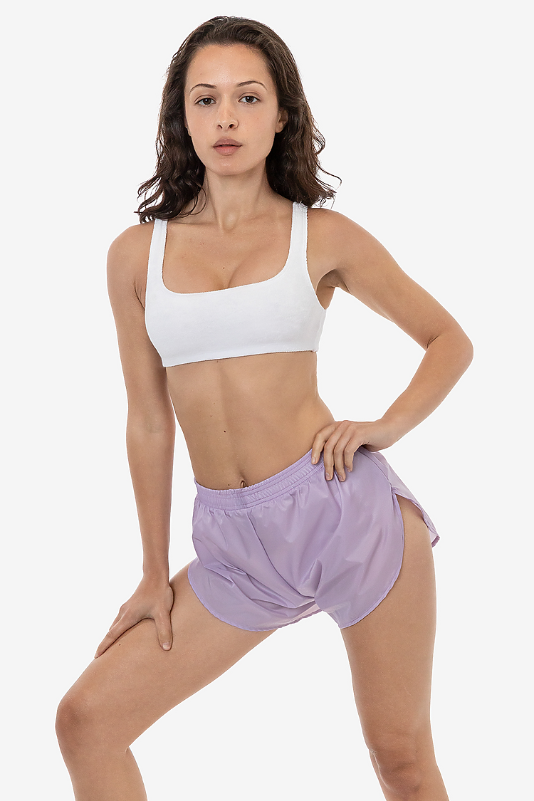 Nylon Taffeta Running Short Light Purple