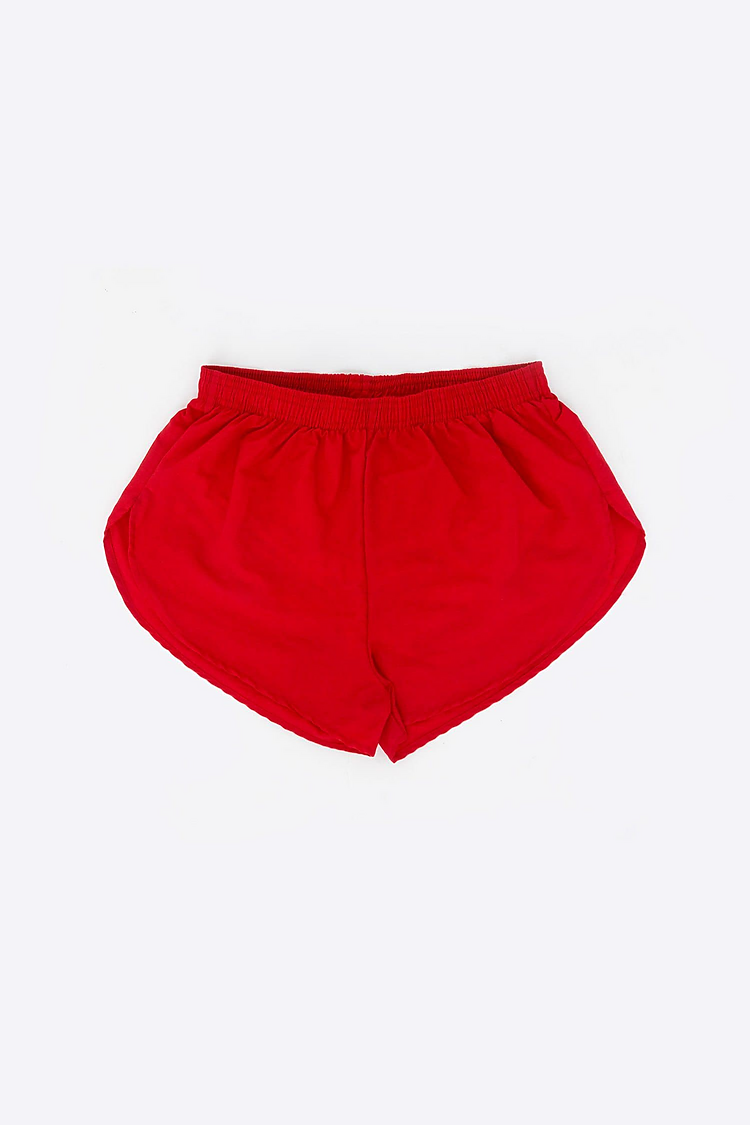 Nylon Taffeta Running Short RED