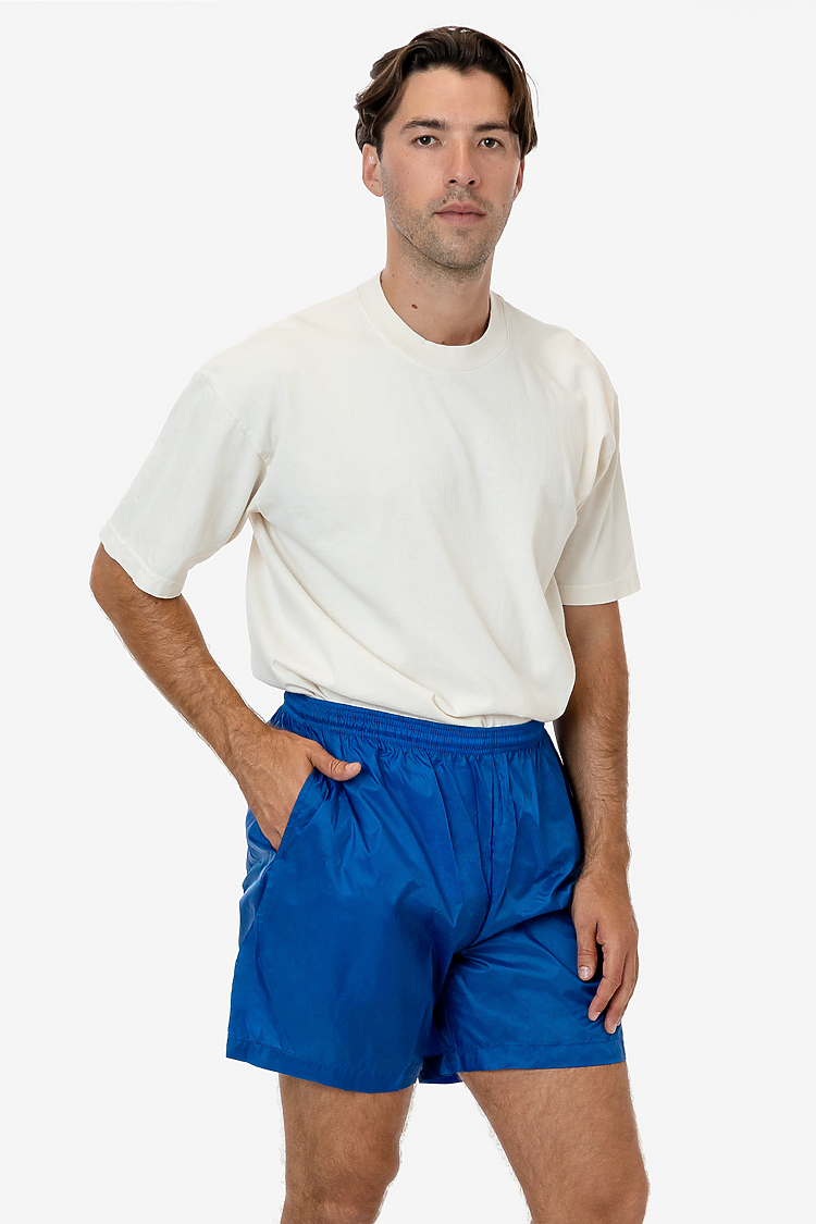 Nylon Taffeta Wide Shorts Sapphire