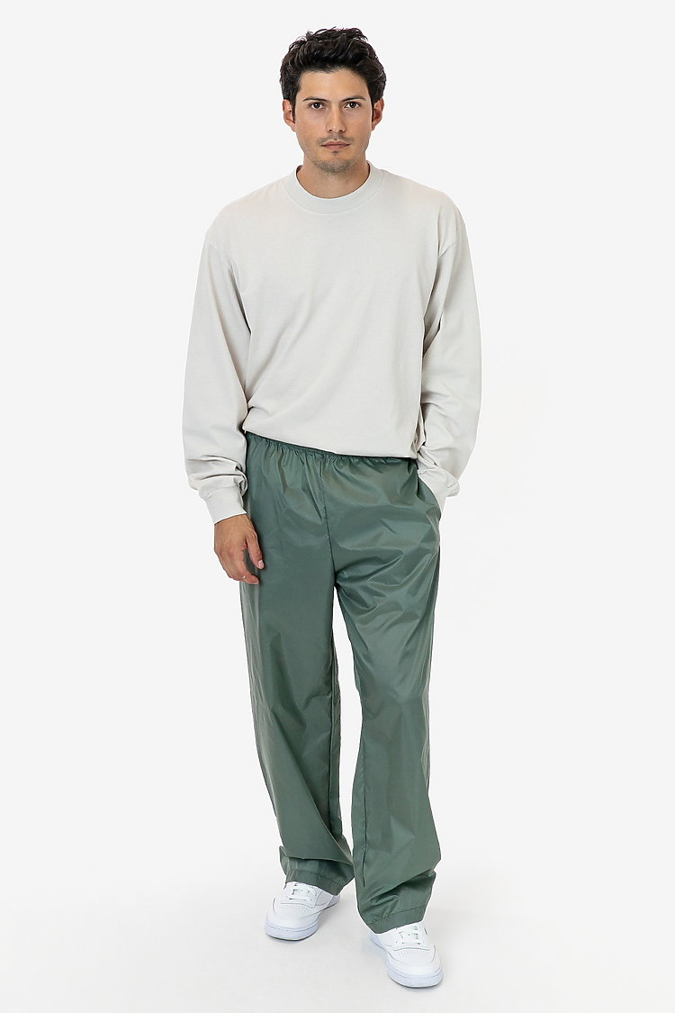 Wide Leg Nylon Taffeta Pant Agave