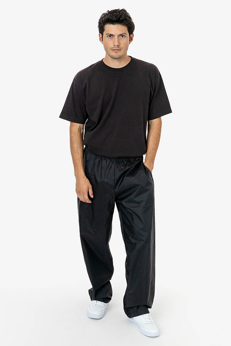 Wide Leg Nylon Taffeta Pant Black