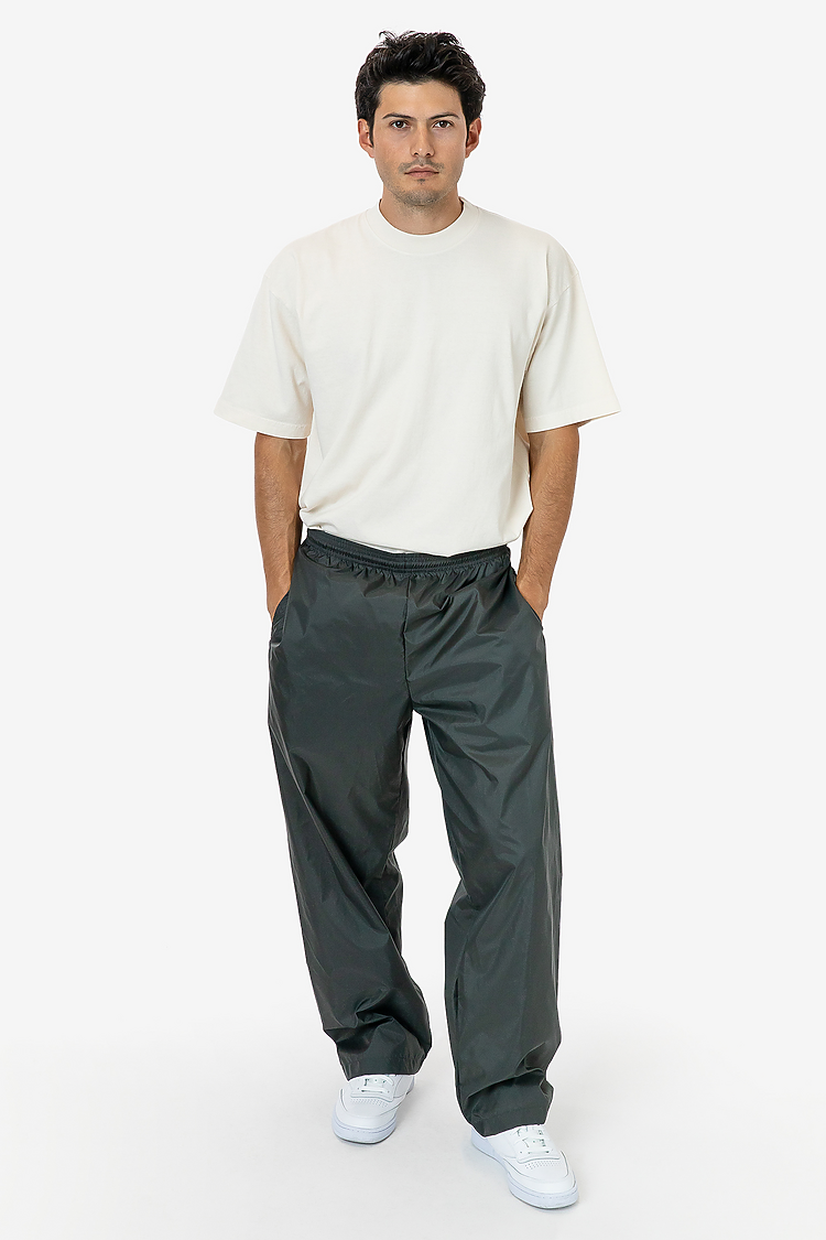 Wide Leg Nylon Taffeta Pant CHARCOAL