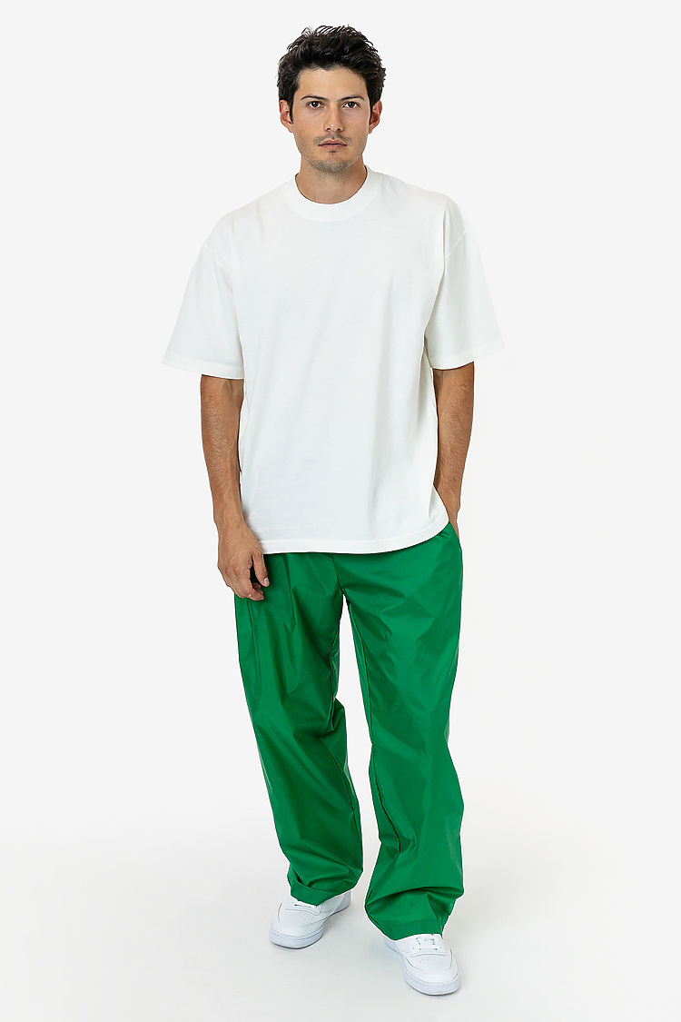 Wide Leg Nylon Taffeta Pant GREEN