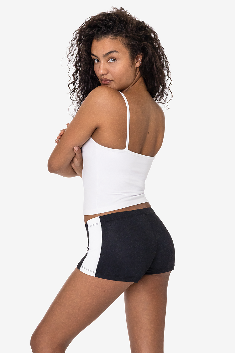 Nylon Tricot 2-Tone Mini Short Black/White