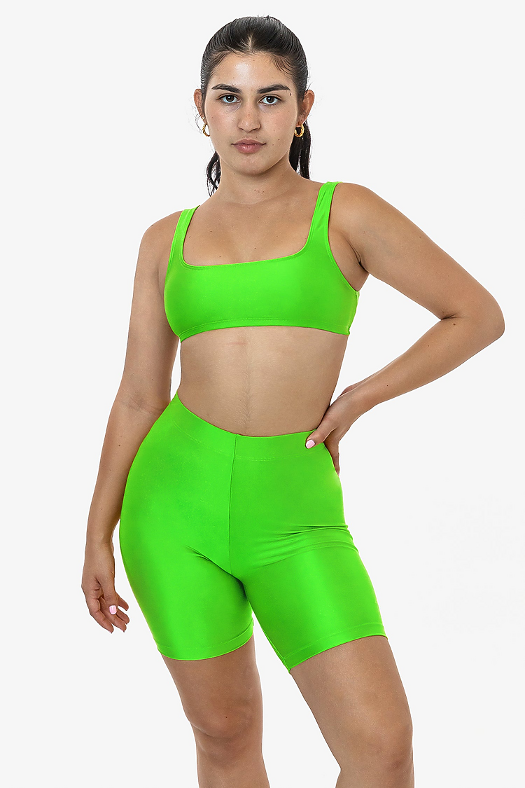 Nylon Tricot Bike Short Nu Vert