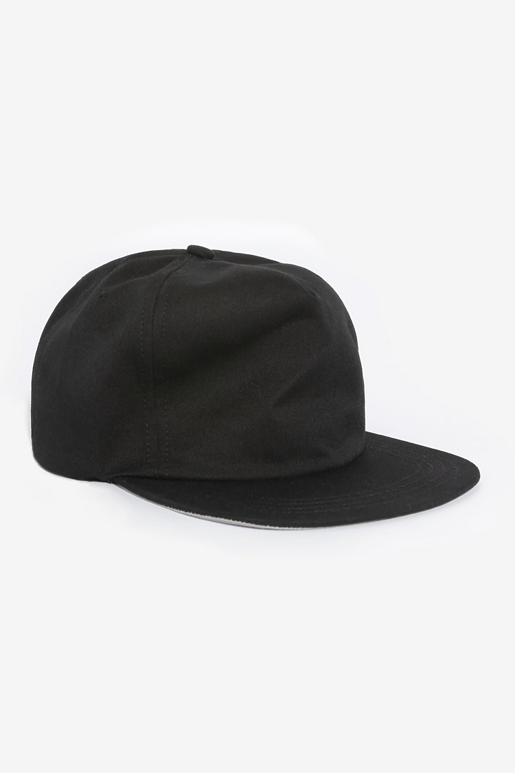 Poly Cttn Twill 5 panel Hat Black