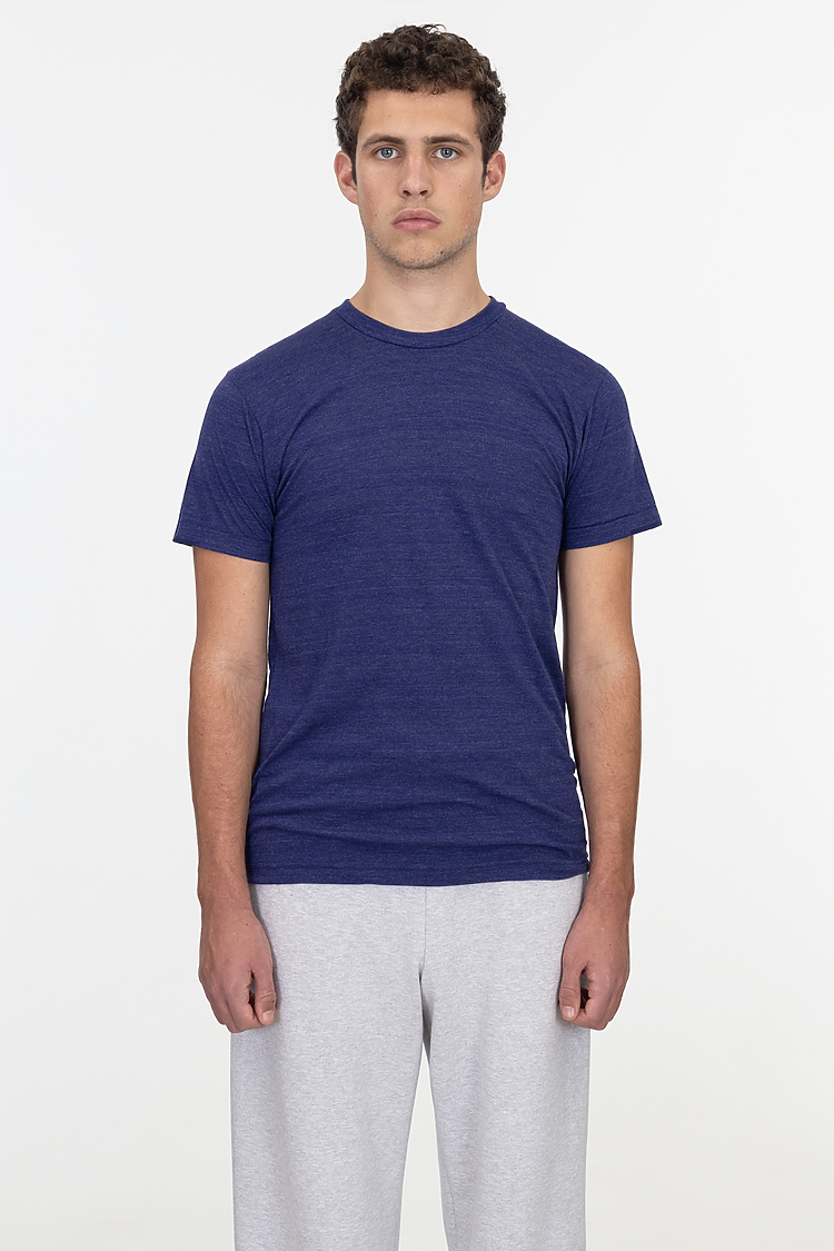 S/S Tri Blend Crew Neck Tri-Indigo