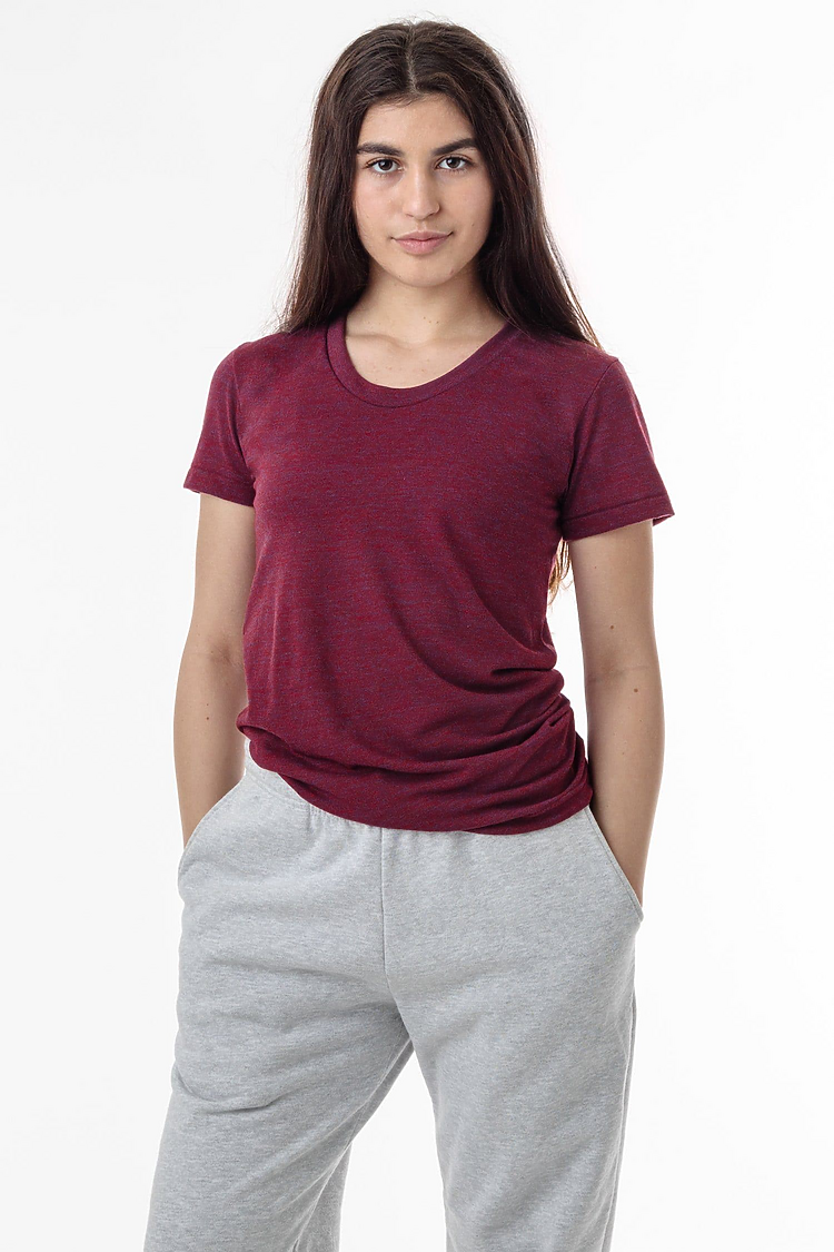 S/S Tri Blend Tee 3.8 oz TRI-CRANBERRY