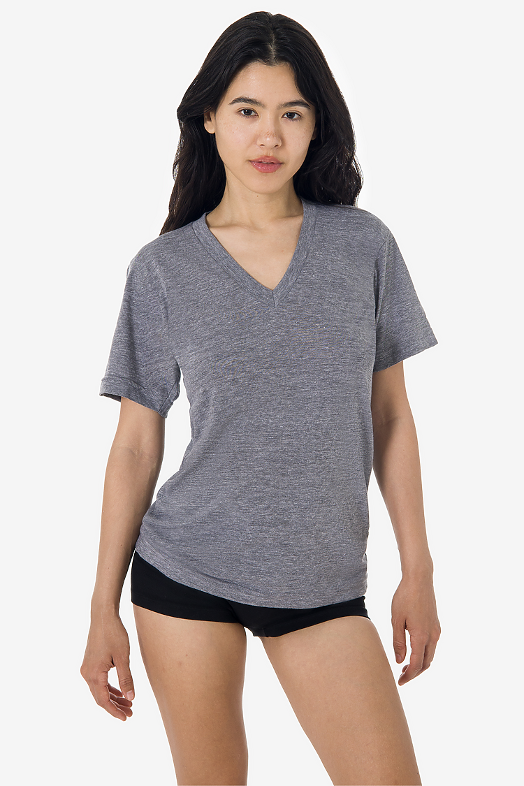 S/S Tri Blend V-Neck 3.7oz ATHLETIC GREY