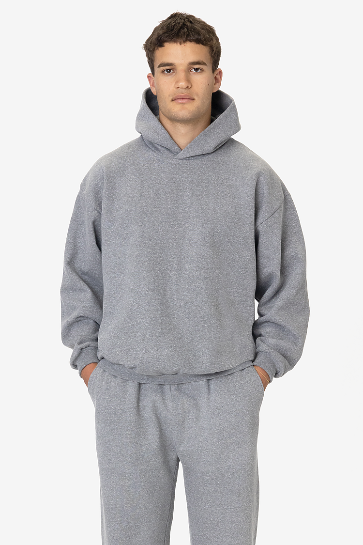 12OZ TRIBLEND FLEECE HOODIE HEATHER GREY