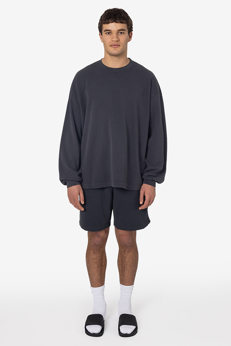 Hvy Thermal Garmnt Dye Shorts Dolphin Blue