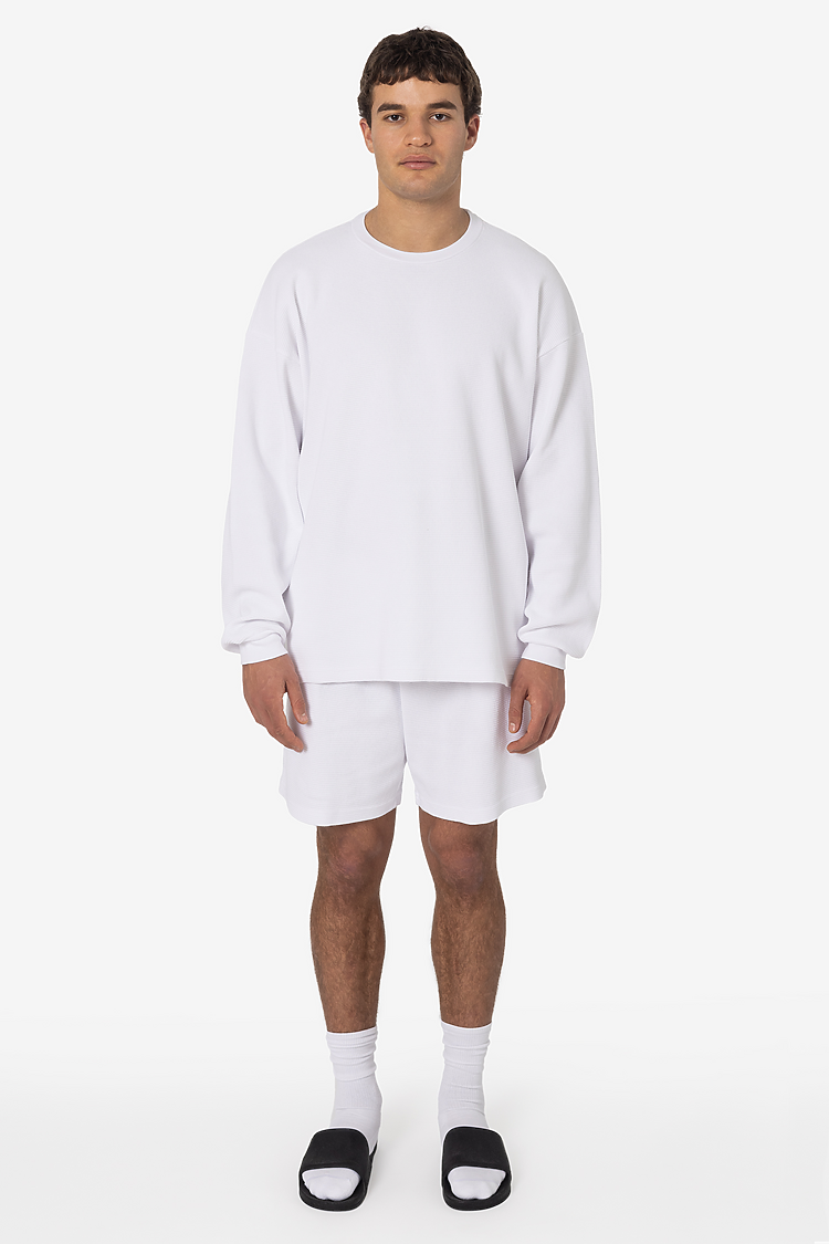 Hvy Thermal Garmnt Dye Shorts White