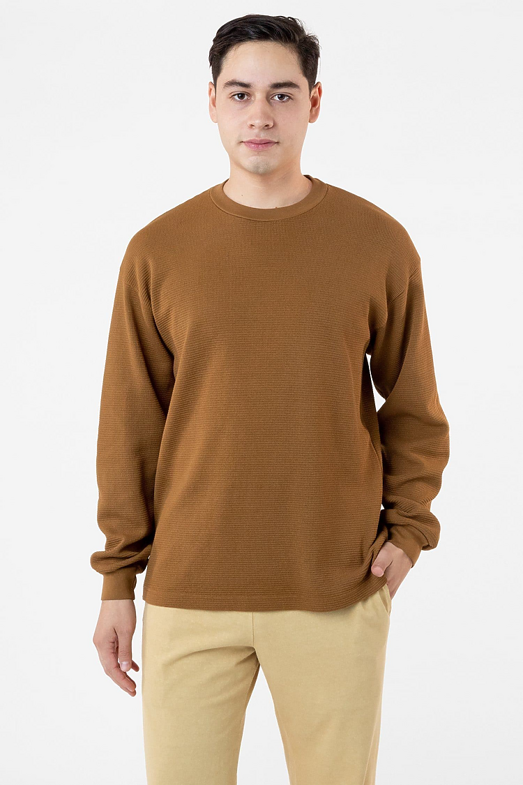 L/S Hvy Thermal Crew Neck Brass