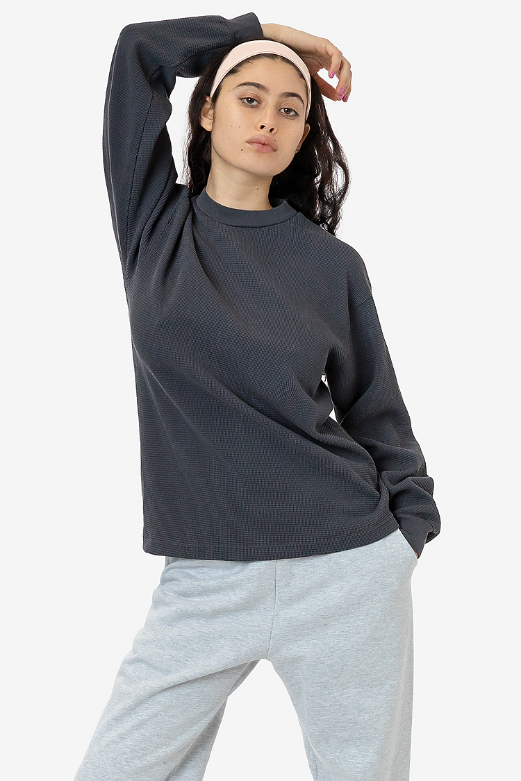 L/S Hvy Thermal Crew Neck DOLPHIN BLUE