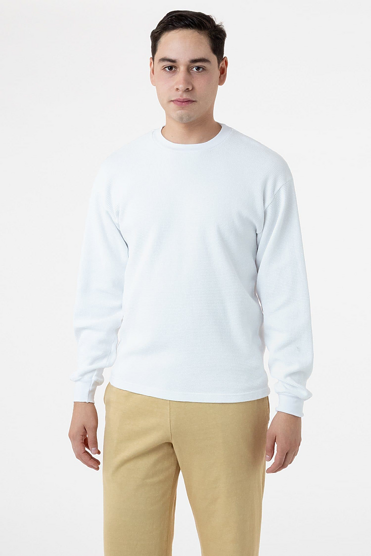 L/S Hvy Thermal Crew Neck White