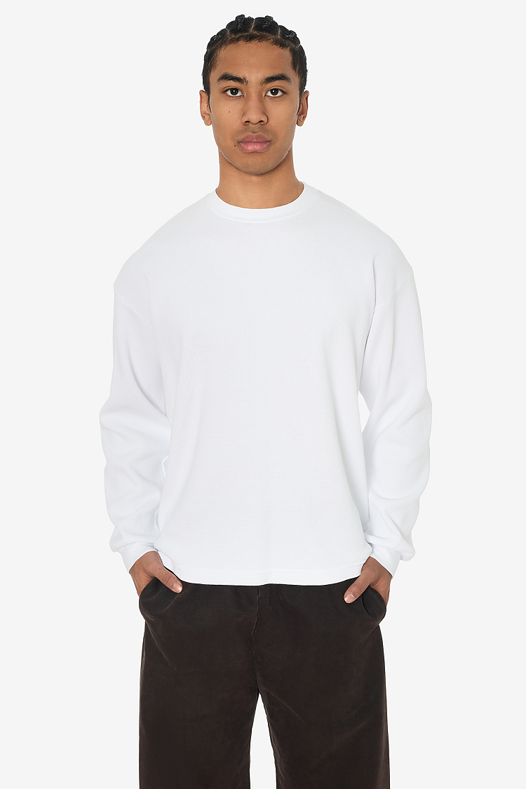L/S Hvy Thermal Crew Neck White