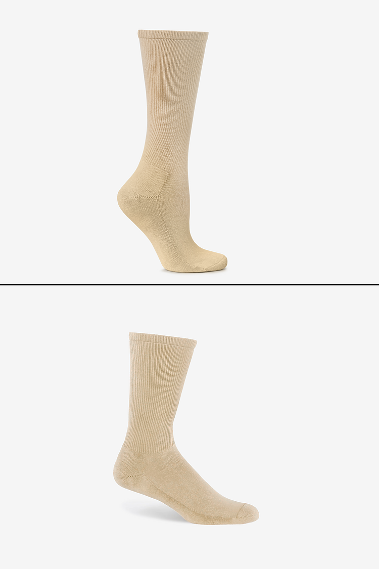 Unisex Crew Sock BEIGE