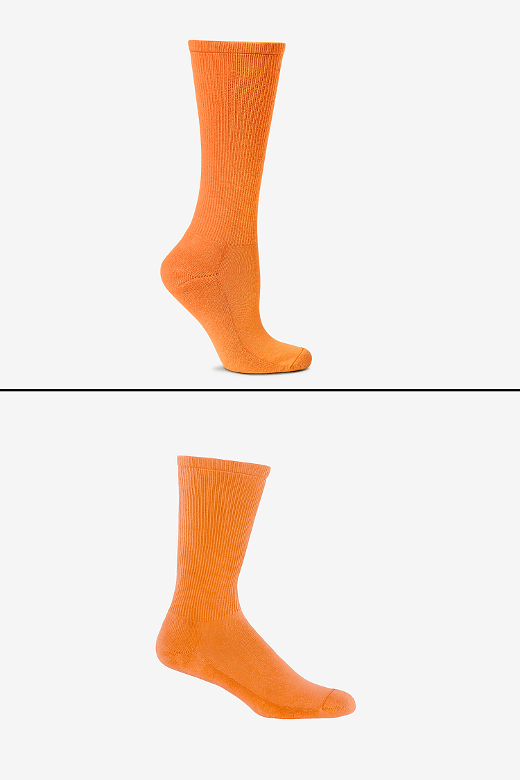 Unisex Crew Sock Neon Orange