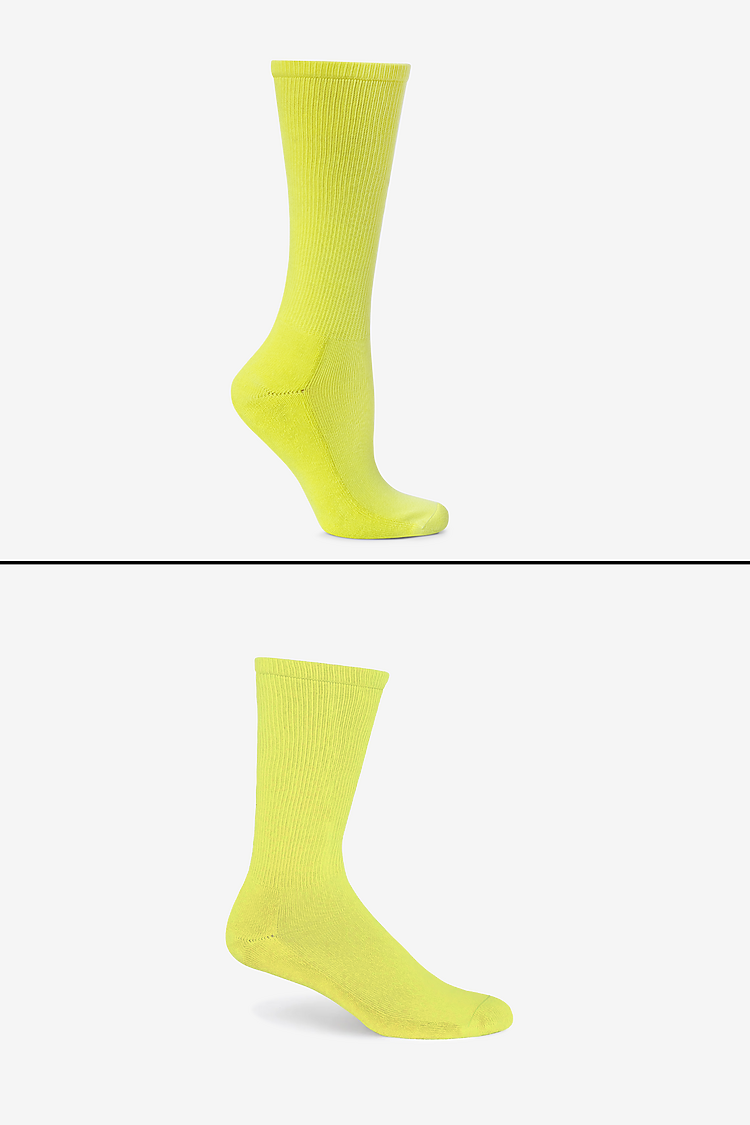 Unisex Crew Sock NEON YELLOW